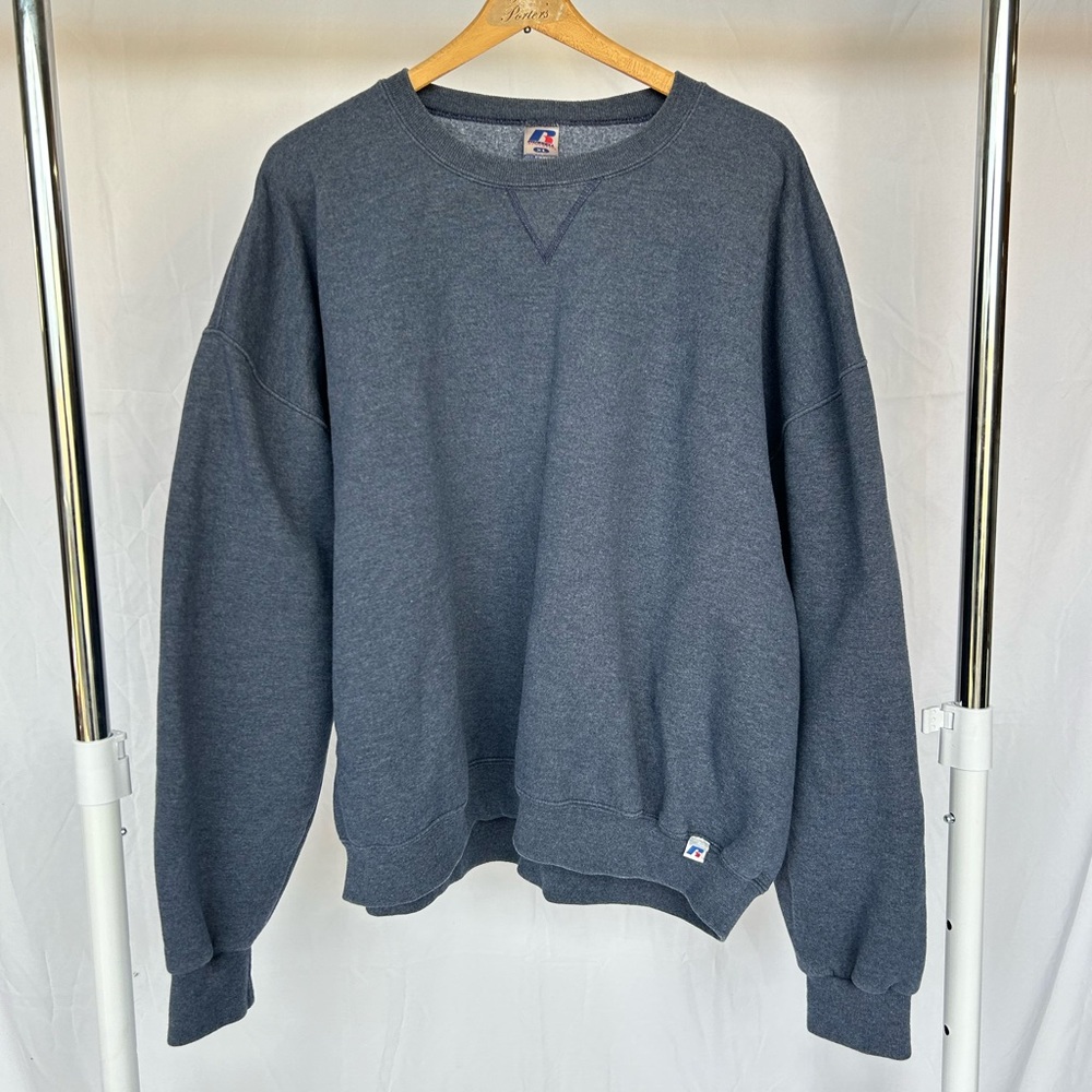 SOLD Vintage Russell Athletic Heather Navy Classic Crewneck size XL